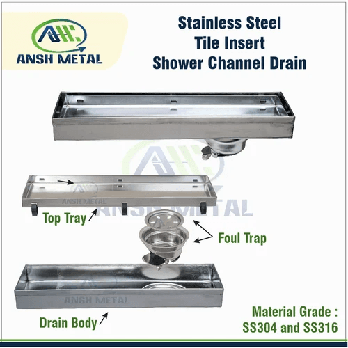 SS Shower Channel Drain in Vasai - Construction & Real Estate