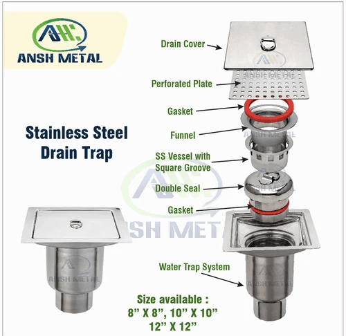 Stainless Steel SS Drain Trap (Cockroach) in Vasai - Construction & Real Estate