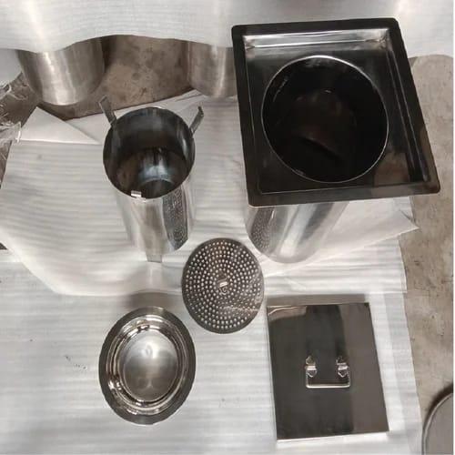 SS Floor Drain Trap Set - Stainless Steel Floor Drain with Trap for Kitchen, Bathroom & Industrial Use in Vasai - Construction & Real Estate